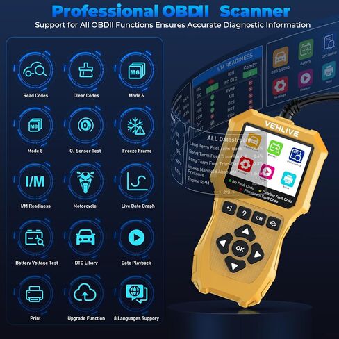 ماسح ضوئي للدراجات النارية، قارئ رمز خطأ الدراجة النارية مع اختبار الجهد الكهربي، ماسح ضوئي OBD2 للدراجات النارية مع اختبار سريع، أداة تشخيص الدراجة النارية لـ Yamaha/Honda/Kawasaki/BMW/Generation/KYMCO/SYM/Suzuki إلخ in Kuwait