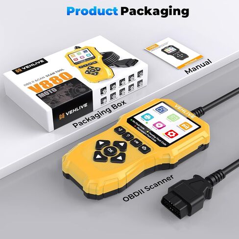 ماسح ضوئي للدراجات النارية، قارئ رمز خطأ الدراجة النارية مع اختبار الجهد الكهربي، ماسح ضوئي OBD2 للدراجات النارية مع اختبار سريع، أداة تشخيص الدراجة النارية لـ Yamaha/Honda/Kawasaki/BMW/Generation/KYMCO/SYM/Suzuki إلخ in Kuwait