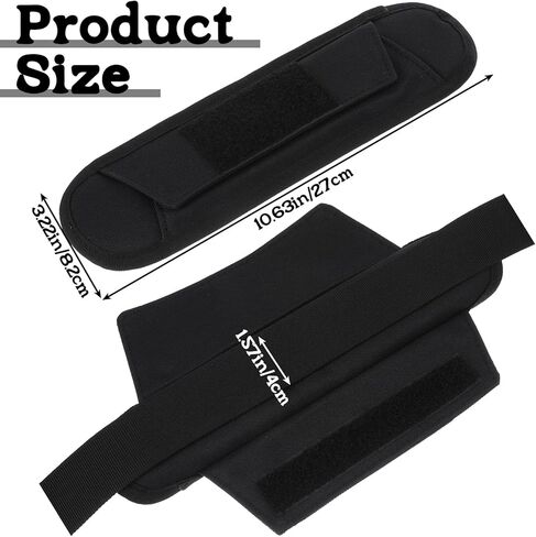 Xindojuz Extra Thick Shoulder Strap Pad, Black Shoulder Pad for Bag Strap, Soft Removable Backpack Pads Padded Shoulders Straps Fastener Cushions for Women Men Guitar Duffle Bag Straps Replacement in Saudi Arabia