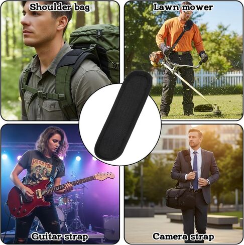 Xindojuz Extra Thick Shoulder Strap Pad, Black Shoulder Pad for Bag Strap, Soft Removable Backpack Pads Padded Shoulders Straps Fastener Cushions for Women Men Guitar Duffle Bag Straps Replacement in Saudi Arabia