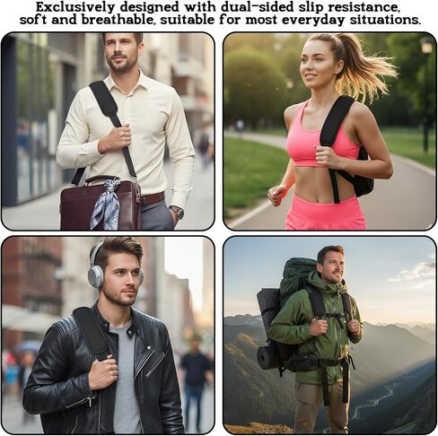 Xindojuz Extra Thick Shoulder Strap Pad, Black Shoulder Pad for Bag Strap, Soft Removable Backpack Pads Padded Shoulders Straps Fastener Cushions for Women Men Guitar Duffle Bag Straps Replacement in Saudi Arabia