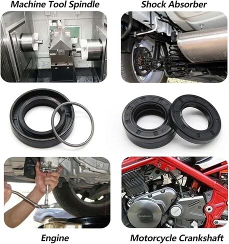 ID 16mm TC NBR Skeleton Oil Seal OD 22mm ~ 36mm 4/5/7/8/10mm Nitrile Rubber Double Lip Oil Rotating Shaft Gaskets(10 pieces,16x24x7mm) in Kuwait