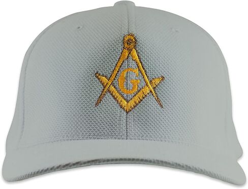 Gold Square & Compass Embroidered Masonic Adult Cool & Dry Sport Hat in Saudi Arabia
