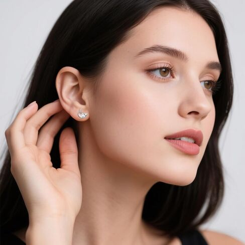 Dreamboat Opal Shark Stud Earrings for Women 925 Sterling Silver Hypoallergenic Ocean Animal Fish Jewelry Christmas Birthday Gifts for Shark Lovers in Saudi Arabia