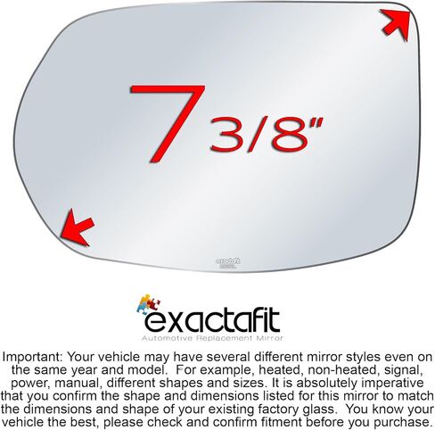Driver Side Mirror Glass Replacement For 2007 2008 2009 2010 2011 Honda CRV CR-V Drivers Left Door Flat Mirrors Adhesives exactafit 8932L in Saudi Arabia