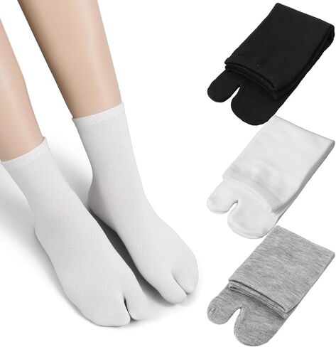 3 Pairs Tabi Socks Split Toe Socks Japanese Tabi Flip Flops Sandal Socks Cotton Blend Mens Womens Sock Japanese Toes Separated Sock in Saudi Arabia