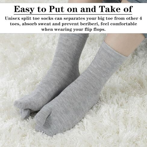 3 Pairs Tabi Socks Split Toe Socks Japanese Tabi Flip Flops Sandal Socks Cotton Blend Mens Womens Sock Japanese Toes Separated Sock in Saudi Arabia