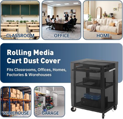 غطاء عربة الهاتف المحمول المقاوم للماء، غطاء عربة الأدوات المحمولة الواقي من الغبار 3 أرفف - 28 بوصة × 18 بوصة × 40 بوصة in Kuwait