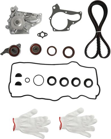 Engine Timing Belt Kit with Water Pump & Valve Cover Gasket Set Compatible With 1995-2004 Toyota 4Runner, T100, Tacoma, Tundra 3.4L V6 DOHC 24V 5VZFE Replace# TKT-025, VS50422R in Saudi Arabia