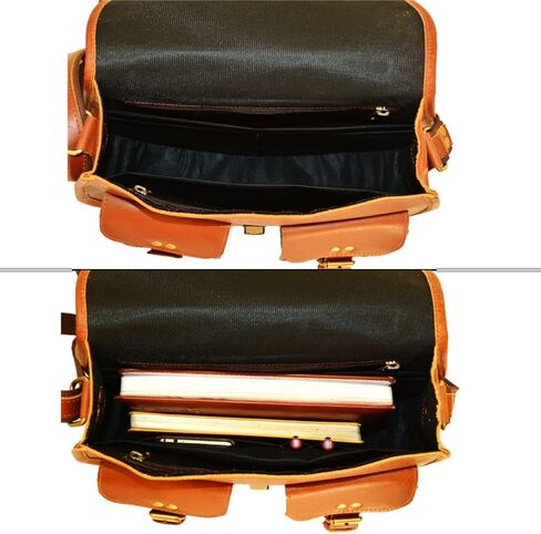 حقائب كروس جلدية مقاس 13 بوصة للنساء بتصميم عتيق ومحفظة كتف للسيدات مصنوعة يدويًا باللون البني للسفر in Kuwait