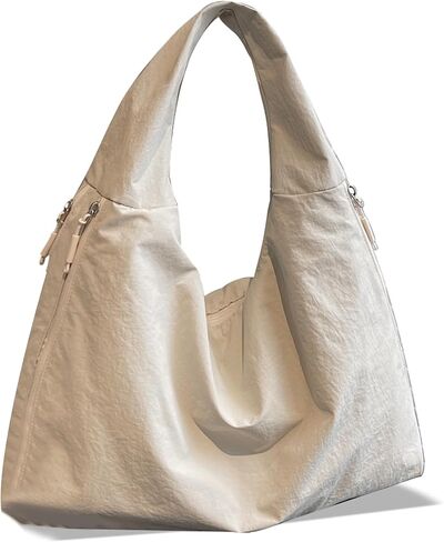 Fozehlad نايلون مترهل حمل حقيبة كبيرة قابلة للطي عطلة نهاية الأسبوع المتشرد المحافظ للنساء تحت الإبط حقيبة كتف للسفر رياضة عطلة in Kuwait