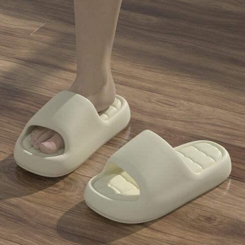 EVA Thick Sole Slippers for Women Men - Summer Cloud Feel Non-Slip Indoor Outdoor Couples Slides(Blue) in Saudi Arabia