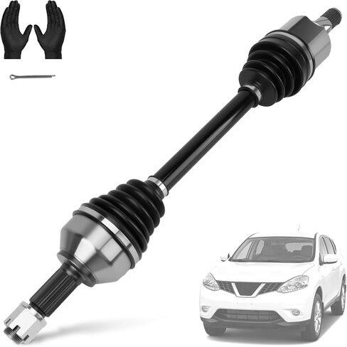 66-6262 CV Axle Shaft Assembly Front Left Driver Side - Compatible with Nissan Altima 2.5L CVT(2007-2013), Rogue 2.5L FWD(2011-2015), Sentra 2.5L CVT(2007-2012)-Replaces OEM# NCV53911, 666262 in Saudi Arabia