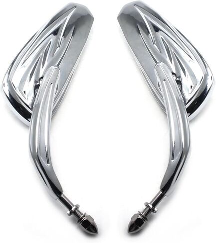 مرايا الرؤية الخلفية للدراجات النارية MZS متوافقة مع Sportster Softail Road King Street Electra Glide Dyna Ultra Fat Bob Sport Low Rider 1982-2025، 8 مم للتجول في المقود للرؤية الخلفية وشفرة مرآة جانبية من الكروم in Saudi Arabia