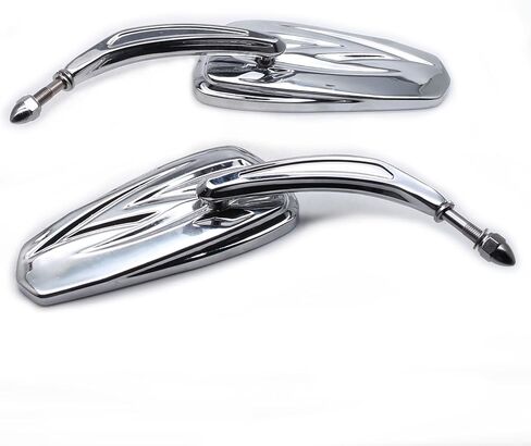 مرايا الرؤية الخلفية للدراجات النارية MZS متوافقة مع Sportster Softail Road King Street Electra Glide Dyna Ultra Fat Bob Sport Low Rider 1982-2025، 8 مم للتجول في المقود للرؤية الخلفية وشفرة مرآة جانبية من الكروم in Saudi Arabia