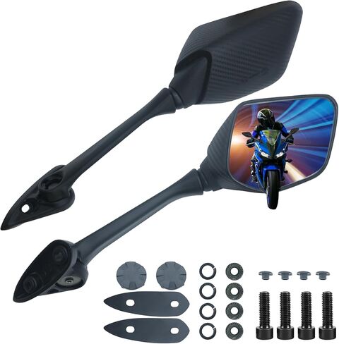 Motorcycle Rearview Mirrors Fairing Side Mirror Accessories Black for Yamaha R3 R25 YZF-R3 YZF-R25 2014-2018 in Saudi Arabia