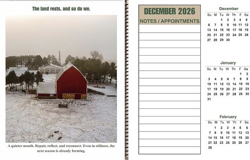 تقويم سطح المكتب ذو الطباعة الكبيرة من Farmer's Legacy - من يناير 2026 إلى يناير 2027 in Kuwait