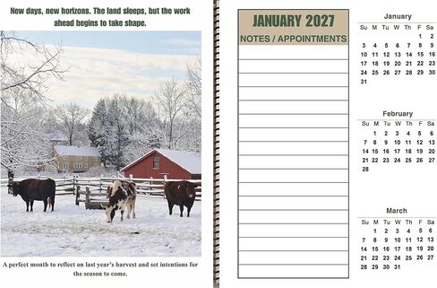 تقويم سطح المكتب ذو الطباعة الكبيرة من Farmer's Legacy - من يناير 2026 إلى يناير 2027 in Kuwait