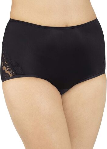 Vanity Fair Women's High Waisted Underwear, Full Coverage Ladies Panties, Perfectly Yours Briefs, Cotton - Shirting Blue/Star White/Carless Lilac, 6 in Saudi Arabia