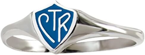 خاتم أزرق صغير CTR LDS CTR من Ringmasters | اختر خاتم الإيمان الصحيح | مجوهرات تذكار LDS in Saudi Arabia