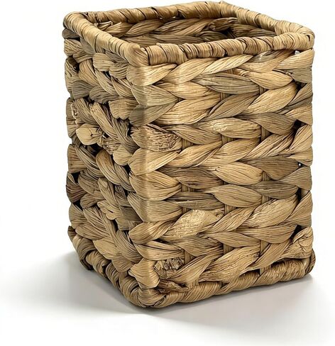 كوب أقلام منسوج عتيق، منظم مكتب على طراز الروطان - حامل أقلام ذو سعة كبيرة للمكتب والمنزل واللوازم المدرسية، عدد 1 in Kuwait