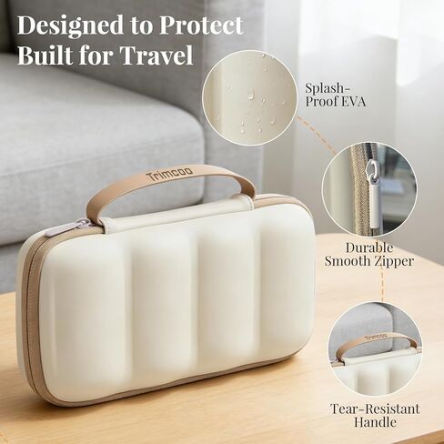 Travel Toiletry Jar Set - 6Pcs Leakproof Travle Containers with Carry Bag, Dual - PLA Hard Shell Jars for Skincare, Lotions, Creams - Includes 4x30ml, 2x60ml & 10xMagnetic Labels, Beige in Kuwait