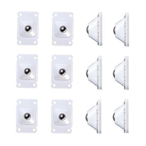 16 PCS Self Adhesive Caster Wheels 360 Degree Swivel Mini Adhesive Wheel Stainless Steel Pulley Pndbnq Sticky Roller for Attach Bins Storage Boxes etc in Kuwait