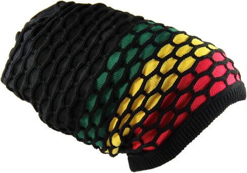 Rasta World Dreadlocks Long Knit 100% Cotton Beanie/Visor in Saudi Arabia