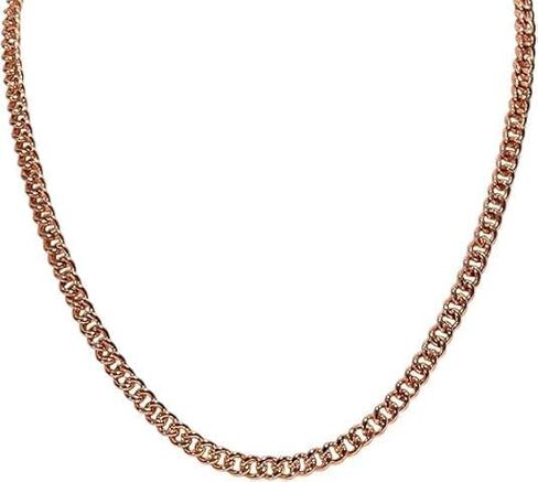 SUNYARAN Pure Copper Cuban Link Chain Necklace 26 Inch Long Heavy Solid Copper Statement Jewelry Set Gift for Women & Men in Kuwait