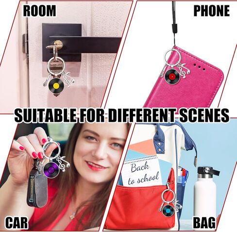 Sureio 6 Pcs Music Lover Keychain Vinyl Record Keychain Microphone and Musical Note Charms Music Gifts in Saudi Arabia
