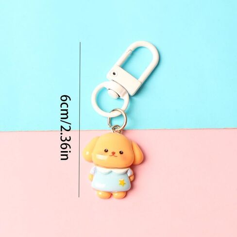 24PC Senbeier Series Cute Cartoon Animal Keychains– Fun Adorable Designs for Sweet Playful Aesthetic, DIY Craft & Jewelry Accessories in Saudi Arabia