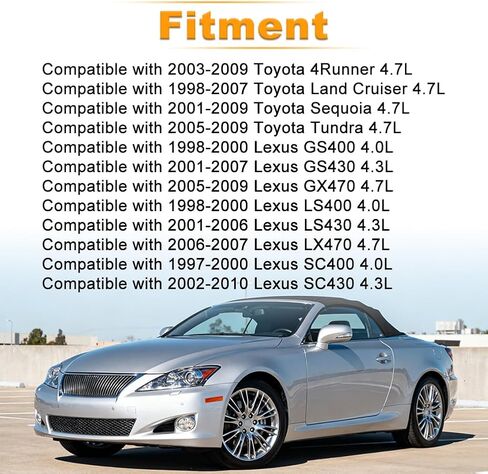 2PCS Engine Variable Valve Timing VVT Solenoid Intake Exhaust Replacement for 917292 917293 Compatible with Toyota 4Runner Tundra Lexus GS400 GS430 GX470 LS400 LS430 LX470 SC400 SC430 in Kuwait