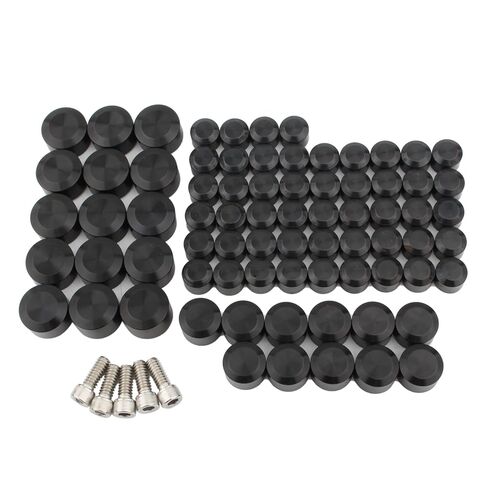 Motorcycle Bolt Covers Flat Toppers Head Bolt Caps Kit Fit for Harley 2007-2016 Touring FLT FLH Electra Glide Road Glide Street Glide Road King (Pack of 75) (Chrome) in Saudi Arabia