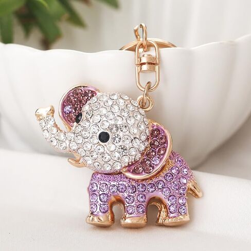 Luxury Rhinestone Animal Keychain Sparkling Multicolour Pendant Keychain for Car Bag Decorative Accessories Gift in Saudi Arabia