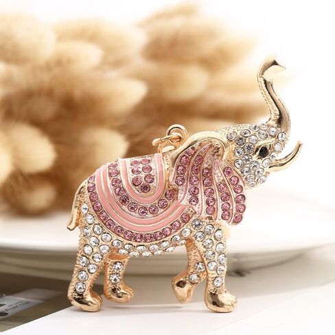 Luxury Rhinestone Animal Keychain Sparkling Multicolour Pendant Keychain for Car Bag Decorative Accessories Gift in Saudi Arabia