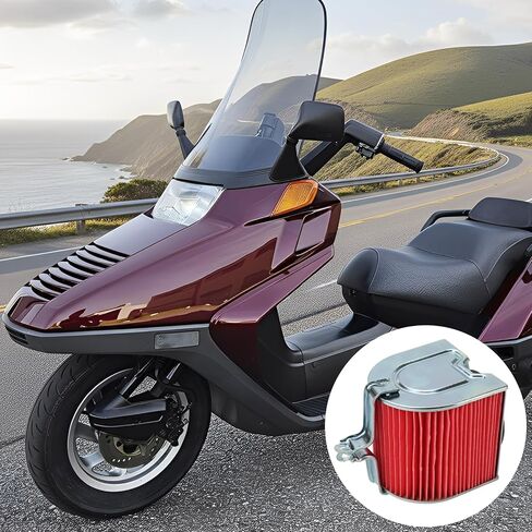 Air Filter Intake Cleaner Compatible with Honda Helix CN250 1986-2007 Replace 17214-KS4-000, 17214-KS4-010 Motorcycle Replacement Parts in Saudi Arabia