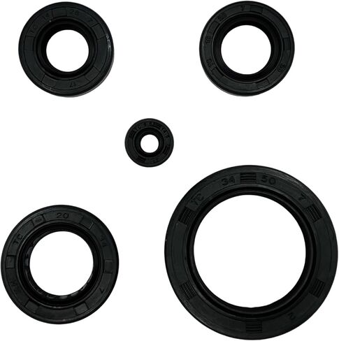 RedCap Oil Seal Set for CG 125cc 150cc 200cc 250cc Upright Engine ATV Pit Dirt Bike Go Kart Dune Buggy Motorcycle 4 Wheeler Quad Compatible with Chinese TaoTao Lifan Loncin Zongshen Engines (5 Pcs) in Saudi Arabia