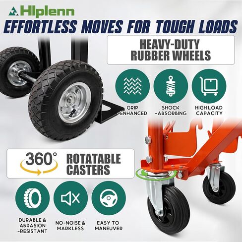 4 in 1 Convertible Hand Truck Dolly, 1000LBS Max Load Heavy Duty Folding Hand Truck Dolly Cart with Wheels & Ergonomic Design, for Logistics, Home, Office Moving & Shopping in Kuwait