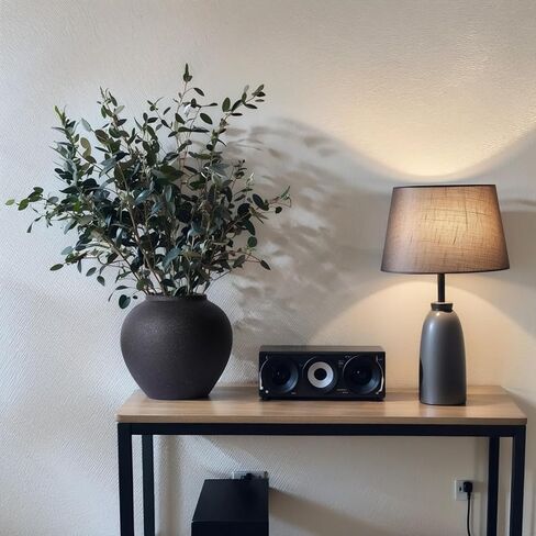 Rustic Ceramic Vase, 8.3" Black Farmhouse Tall Vase, Vintage Vases, Modern Terracotta Decor Vases for Home Decor, Living Room, Entryway, Table Centerpieces, Shelf, Kitchen, Housewarming Gifts in Saudi Arabia