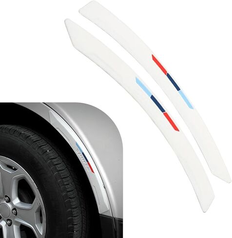 2 PCS Car Wheel Tires Eyebrow Strip, Scratch-Resistant Silicone Wheel Arch Protectors, 15.7" Self-Adhesive Fender Flare Trim Strips, Universal Exterior Accessories, for Most Cars (Black) in Saudi Arabia