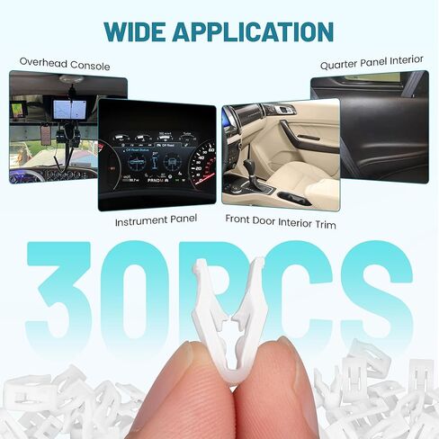 NuIth 30PCS Center Console Radio DVD Dash Panel Switch Bezel Clip Body Trim Retainer for 2013-2022 Ford/GMC/Cadillac/Lincoln, Overhead Console Fastener Switch Bezel Retainer in Saudi Arabia