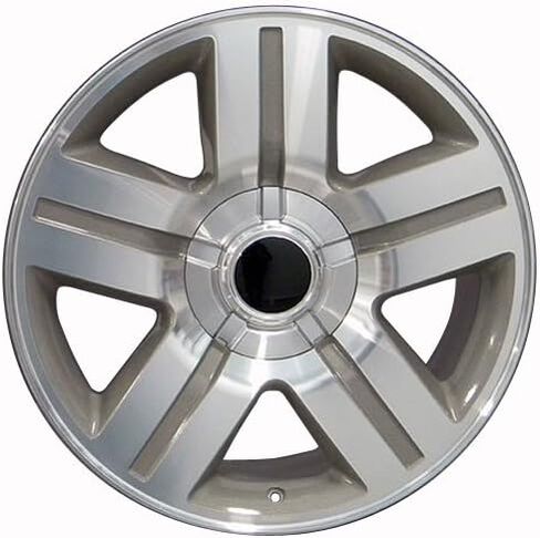 OE Wheels CV84 22 Inch Rims and Tires Fit Tahoe Style 6x139.7 22x9 Gloss Silver Machined - Hollander 5291 - TS-37 AT 285/45-22 (Set of 4) in Saudi Arabia
