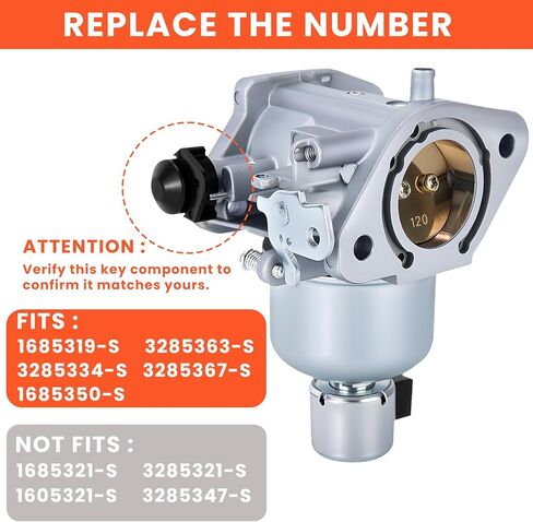 مكربن 16-853-19S لسلسلة Kohler 7000 KT725 KT730 KT735 KT740 KT745 22HP 23HP 24HP 25HP 26HP محركات كارب مع مضخة وقود فلتر زيت الهواء، يستبدل 16 853 19S، 32 853 63S، 32 853 67-س in Kuwait