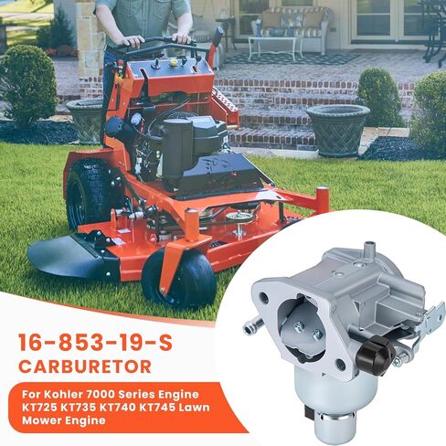 مكربن 16-853-19S لسلسلة Kohler 7000 KT725 KT730 KT735 KT740 KT745 22HP 23HP 24HP 25HP 26HP محركات كارب مع مضخة وقود فلتر زيت الهواء، يستبدل 16 853 19S، 32 853 63S، 32 853 67-س in Kuwait