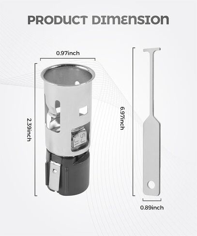 12 Volt Cigarette Lighter Socket,Car Accessories Car Lighter Socket with Removal Tool,Used to Remove and Replace Cigarette Lighters Sockets,Suitable for Most Car Models,Replace #56457 in Saudi Arabia