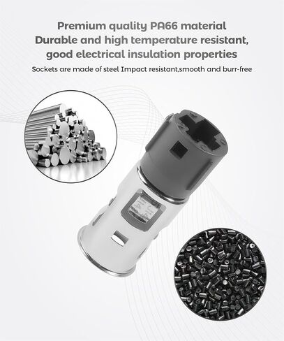 12 Volt Cigarette Lighter Socket,Car Accessories Car Lighter Socket with Removal Tool,Used to Remove and Replace Cigarette Lighters Sockets,Suitable for Most Car Models,Replace #56457 in Saudi Arabia