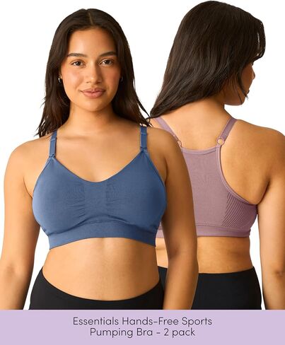 Kindred Bravely Essentials Sports Pumping and Nursing Bras, Hands Free, Nursing Bras for Breastfeeding, 2 Pack in Saudi Arabia