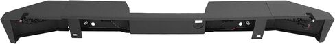 Rear Step Bumper Compatible with 2015-2020 Ford F-150 W/2 X D-rings, 4 X LED Lights, Sensor Holes, License Plate Bracket Steel Powder Coated Black in Saudi Arabia
