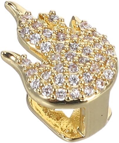 Uonlytech Single Tooth Cap with Fire Pattern Hip Hop Gold Tooth Jewelry for Men and Women Accessory for Costume and Party in Saudi Arabia