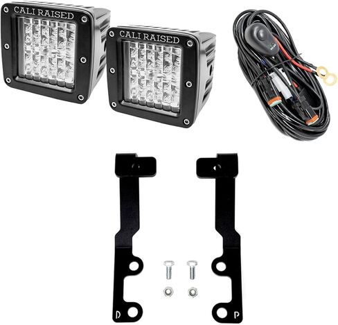 أقواس إضاءة خندق LED مرتفعة من Cali لسيارة Toyota Tacoma 2024 فصاعدًا - أقواس تركيب إضاءة LED مصنوعة في الولايات المتحدة الأمريكية in Kuwait